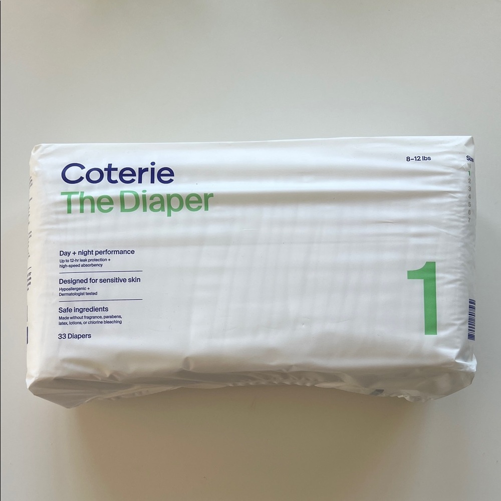 NEW Unopened Coterie The Diaper Size 1, 33 pack